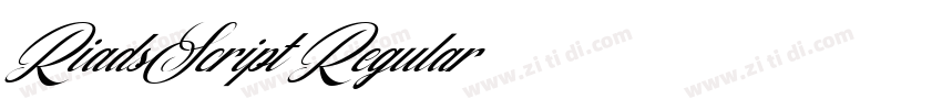 RiadsScript Regular字体转换 RiadsScript Regular字体转换
